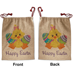 Happy Easter Santa Sack - Front & Back (Personalized)