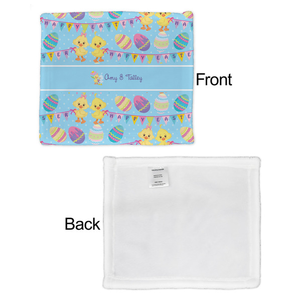 Happy Easter Security Blanket - Front & White Back View