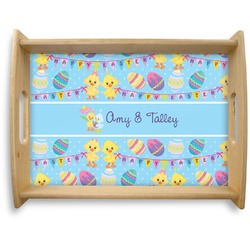 Happy Easter Natural Wooden Tray - Large (Personalized)