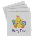 Happy Easter Absorbent Stone Coasters - Set of 4 (Personalized)