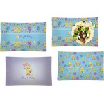 Happy Easter Set of 4 Glass Rectangular Lunch / Dinner Plate (Personalized)