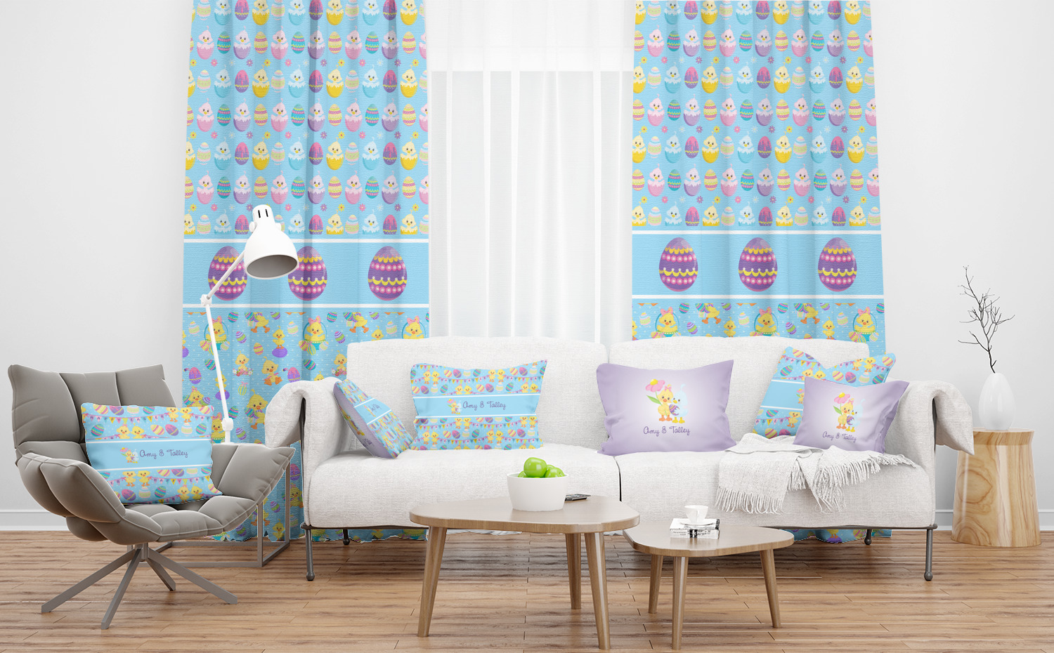 Happy Easter Curtain (Personalized) YouCustomizeIt