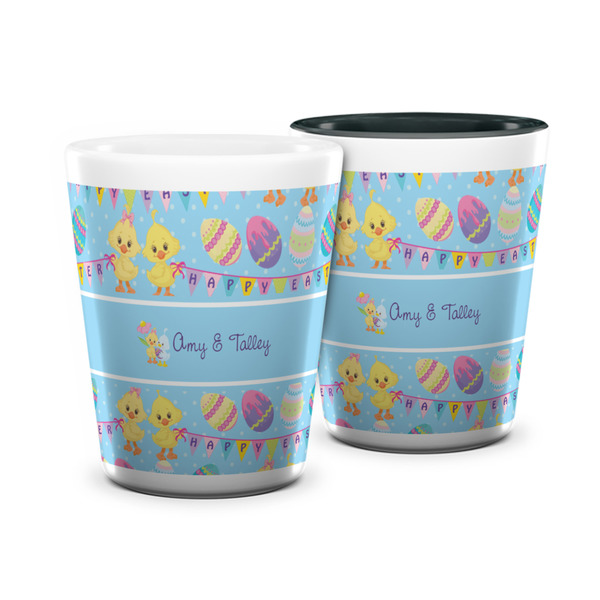 Custom Happy Easter Ceramic Shot Glass - 1.5 oz (Personalized)