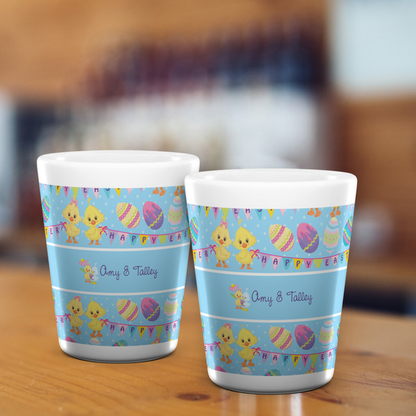 Happy Easter Shot Glass - White - LIFESTYLE