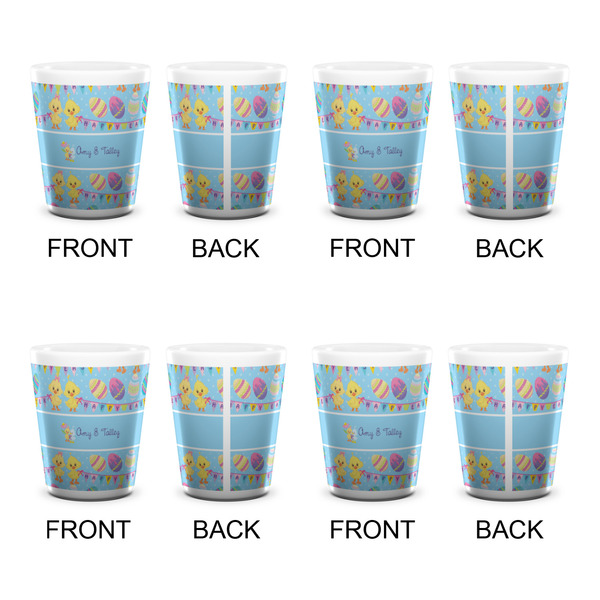 Happy Easter Shot Glass - White - Set of 4 - APPROVAL