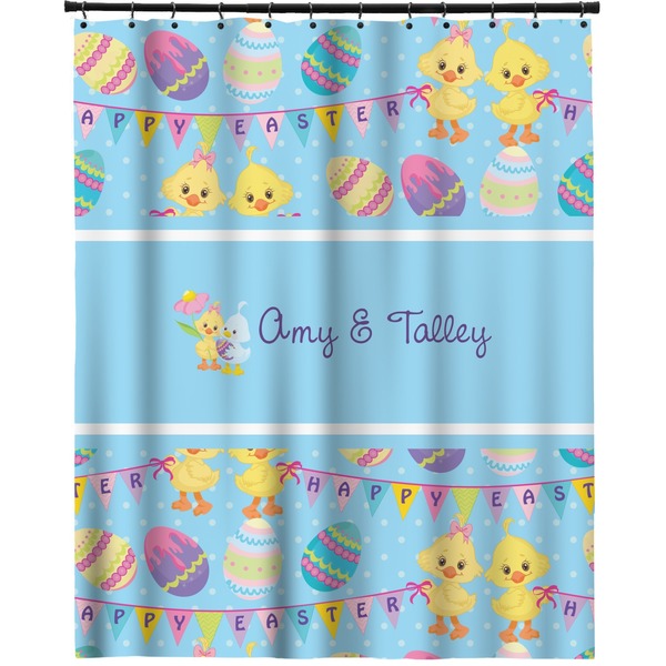 Custom Happy Easter Extra Long Shower Curtain - 70"x84" (Personalized)