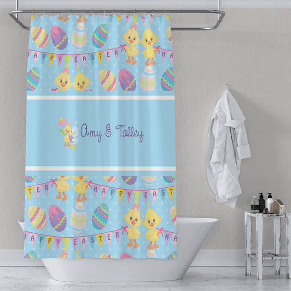 Happy Easter Shower Curtain Lifestyle