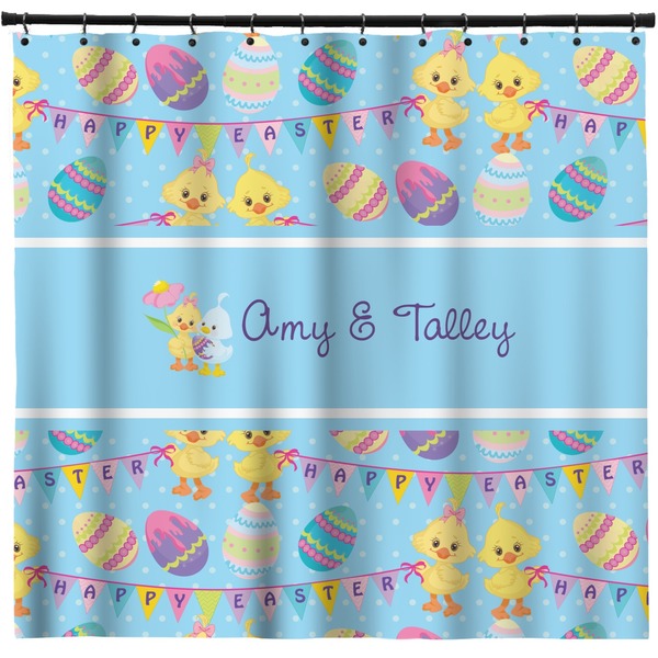 Custom Happy Easter Shower Curtain - 71" x 74" (Personalized)