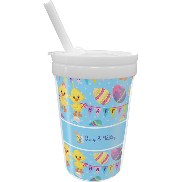 Custom Happy Easter Sippy Cup with Straw (Personalized)