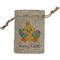 Happy Easter Small Burlap Gift Bag - Front