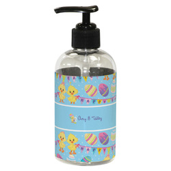 Happy Easter Plastic Soap / Lotion Dispenser (8 oz - Small - Black) (Personalized)