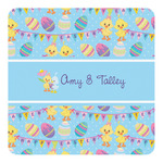 Happy Easter Square Decal - Small (Personalized)