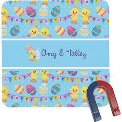 Happy Easter Square Fridge Magnet (Personalized)