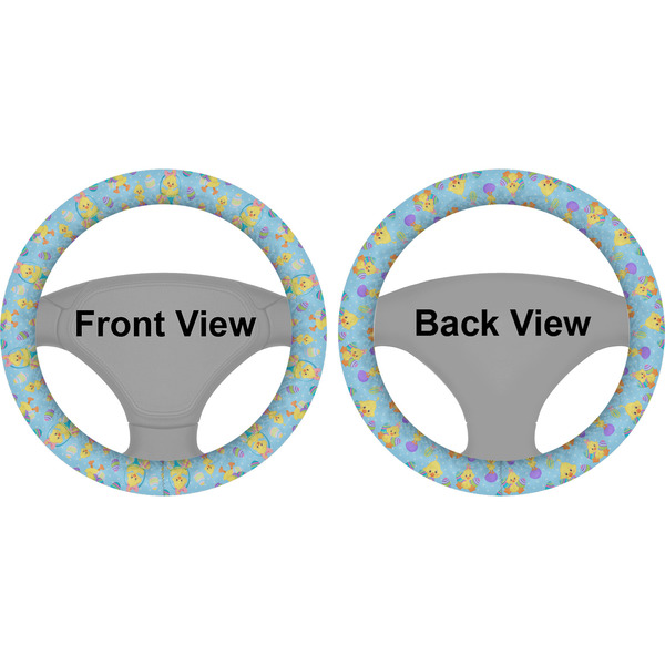 Happy Easter Steering Wheel Cover- Front and Back
