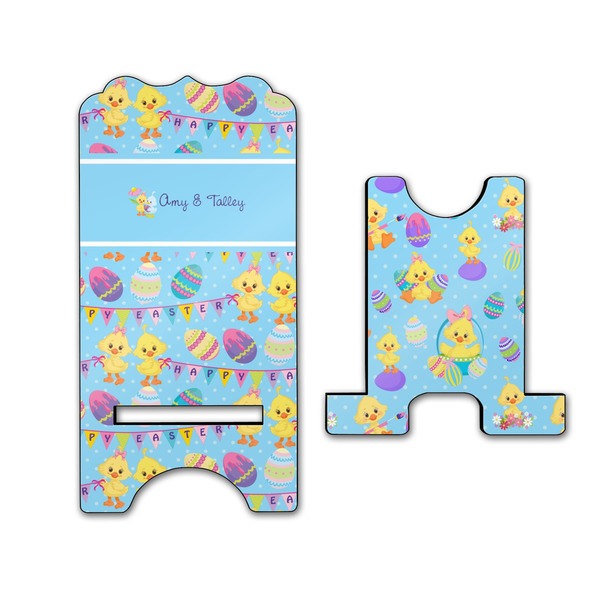 Happy Easter Stylized Phone Stand - Front & Back - Large