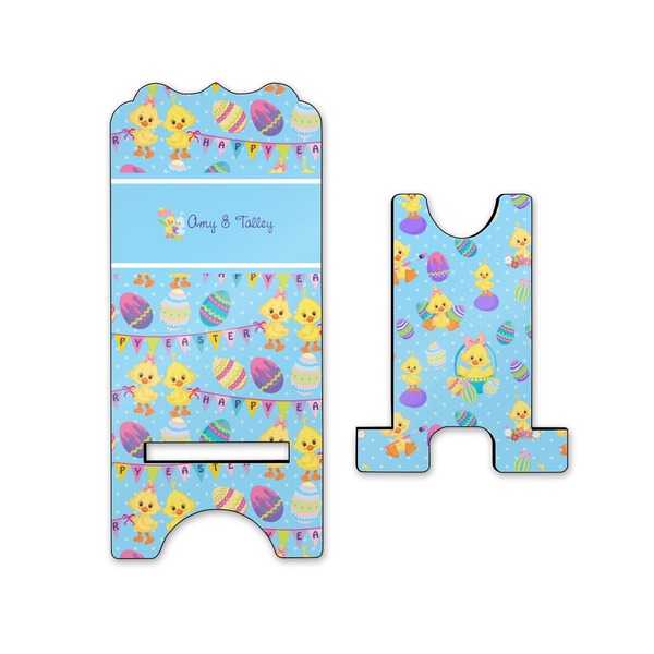 Happy Easter Stylized Phone Stand - Front & Back - Small