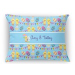 Happy Easter Rectangular Throw Pillow Case (Personalized)