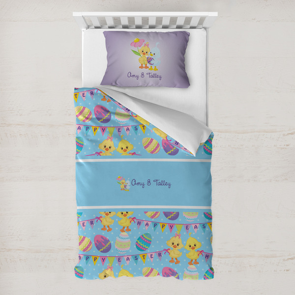 Custom Happy Easter Toddler Bedding w/ Multiple Names