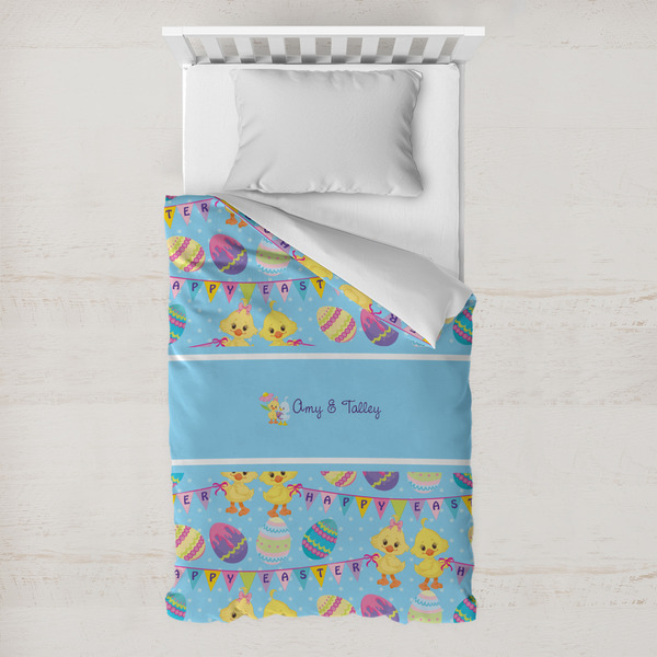 Custom Happy Easter Toddler Duvet Cover w/ Multiple Names
