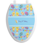 Happy Easter Toilet Seat Decal - Elongated (Personalized)