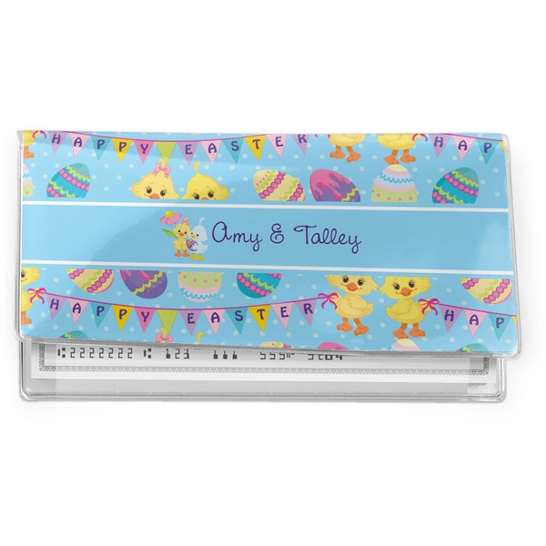 Custom Happy Easter Vinyl Checkbook Cover (Personalized)