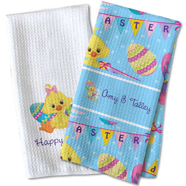 Happy Easter Waffle Weave Towels - Two Print Styles