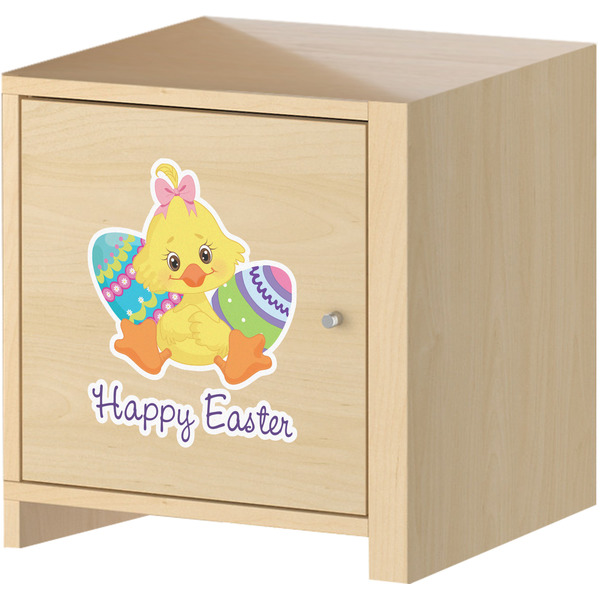 Happy Easter Wall Graphic on Wooden Cabinet