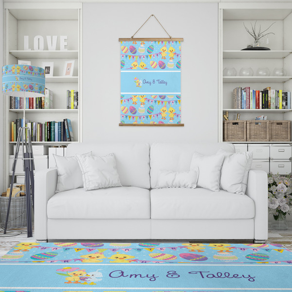 Happy Easter Wall Hanging Tapestry - Portrait - IN CONTEXT