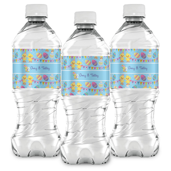 Happy Easter Water Bottle Labels - Front View