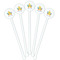 Happy Easter White Plastic 5.5" Stir Stick - Fan View