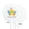 Happy Easter White Plastic 5.5" Stir Stick - Single Sided - Round - Front & Back