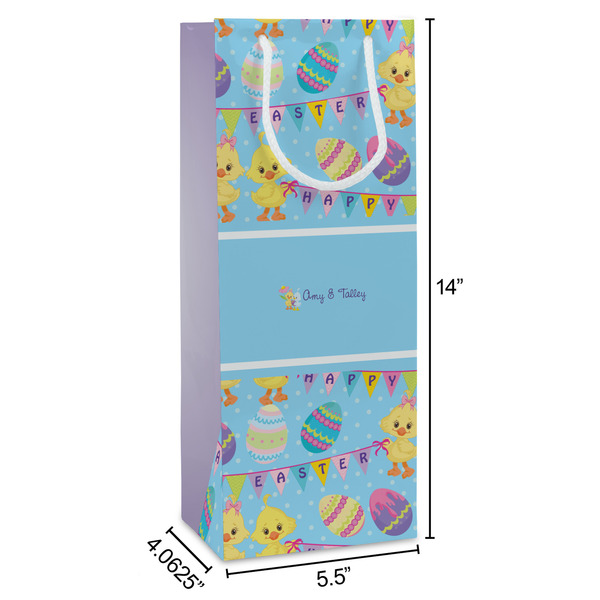Happy Easter Wine Gift Bag - Dimensions