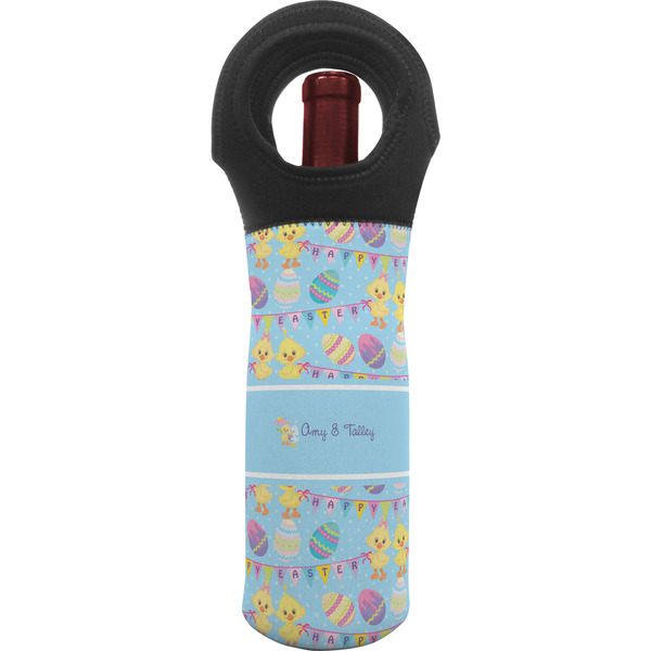 Custom Happy Easter Wine Tote Bag (Personalized)
