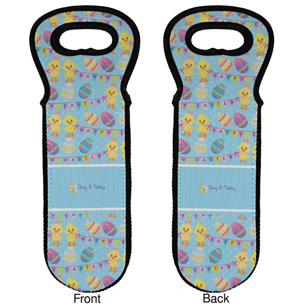 Happy Easter Wine Tote Front & Back