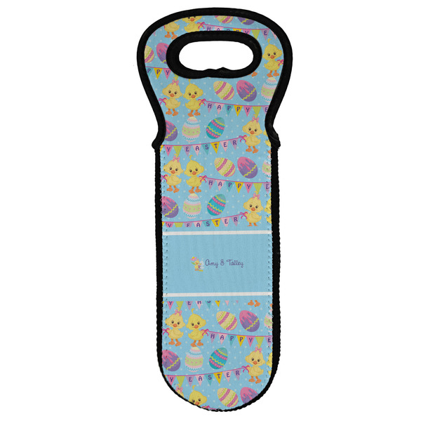 Custom Happy Easter Wine Tote Bag (Personalized)