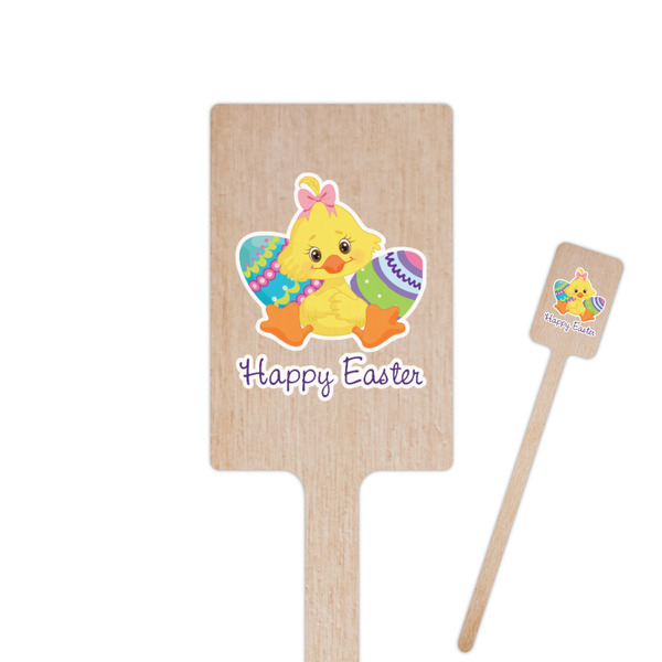 Custom Happy Easter 6.25" Rectangle Wooden Stir Sticks - Single Sided (Personalized)