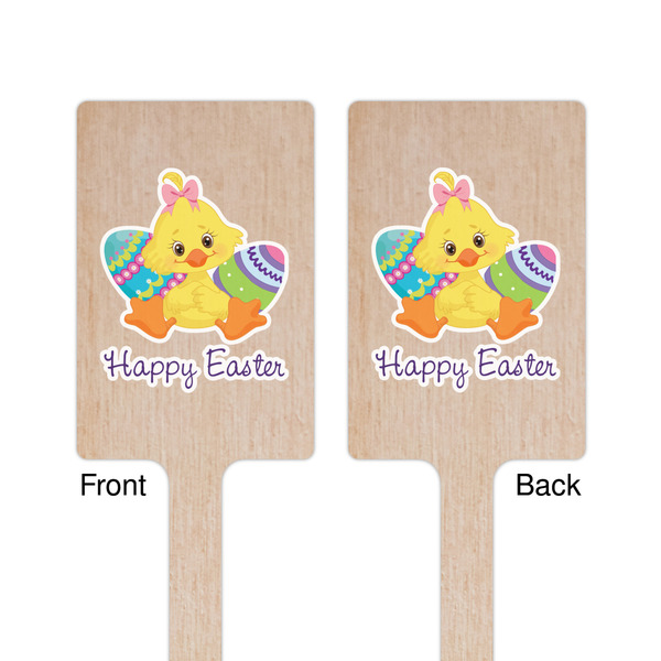 Happy Easter Wooden 6.25" Stir Stick - Rectangular - Double Sided - Front & Back