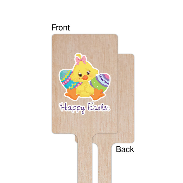Happy Easter Wooden 6.25" Stir Stick - Rectangular - Single - Front & Back