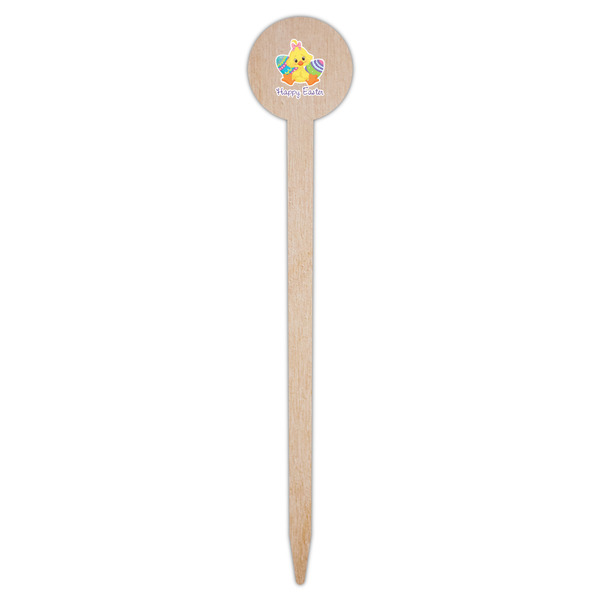 Happy Easter Wooden 6" Food Pick - Round - Single Pick