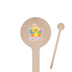 Happy Easter 6" Round Wooden Stir Sticks - Single Sided (Personalized)