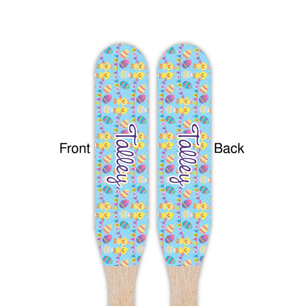 Happy Easter Wooden Food Pick - Paddle - Double Sided - Front & Back