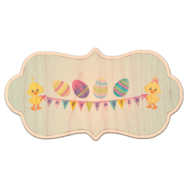 Custom Happy Easter Genuine Maple or Cherry Wood Sticker
