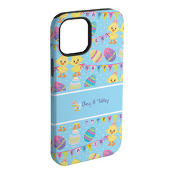 Happy Easter iPhone Case - Rubber Lined - iPhone 15 Plus (Personalized)