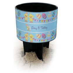 Happy Easter Black Beach Spiker Drink Holder (Personalized)
