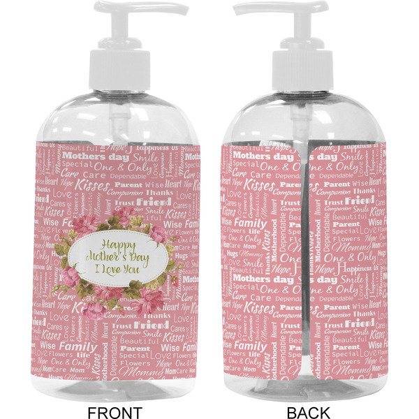 Mother's Day 16 oz Plastic Liquid Dispenser- Approval- White