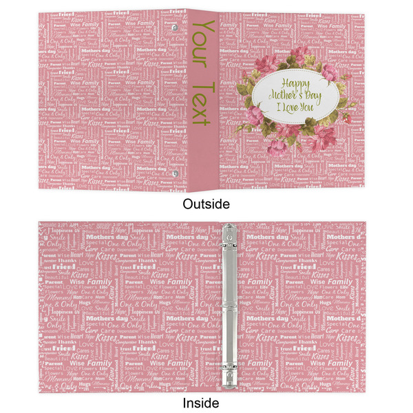 Mother's Day 3 Ring Binders - Full Wrap - 1" - APPROVAL