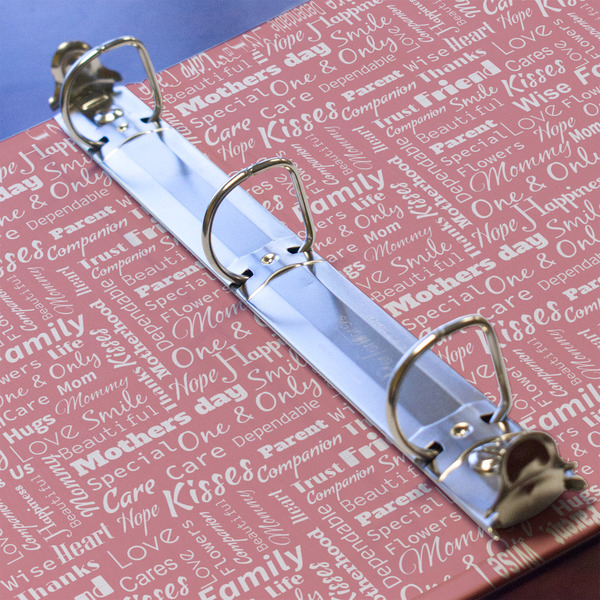 Mother's Day 3 Ring Binders - Full Wrap - 1" - DETAIL