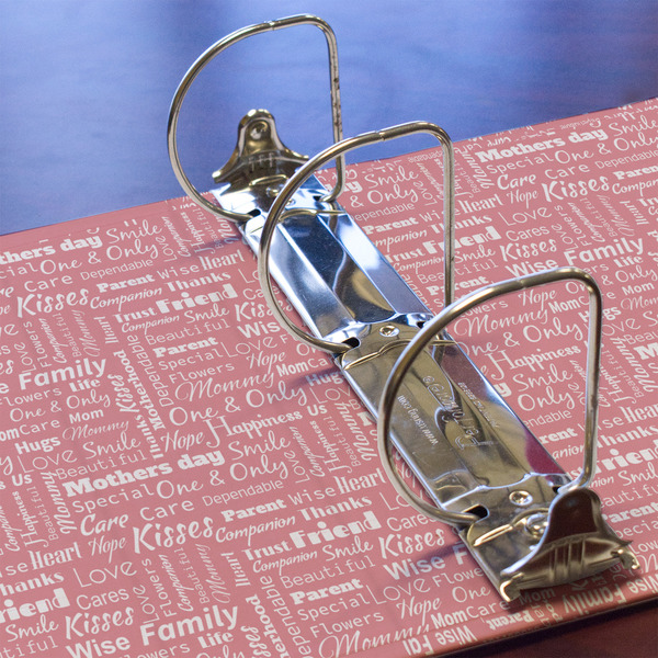 Mother's Day 3 Ring Binders - Full Wrap - 3" - DETAIL