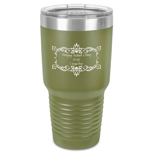Mother's Day 30 oz Stainless Steel Ringneck Tumbler - Olive - Front