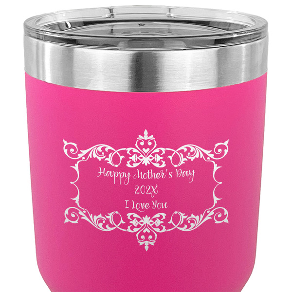 Mother's Day 30 oz Stainless Steel Ringneck Tumbler - Pink - CLOSE UP